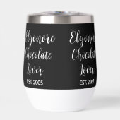 Chocolate Lover White Script Personalized Name Est (正面)