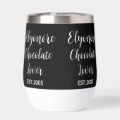 Chocolate Lover White Script Personalized Name Est (背面)