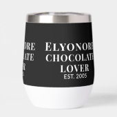 Chocolate Lover White Script Personalized Name Est (背面)