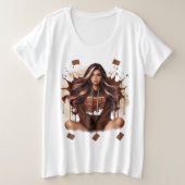 Chocolate lovers プラスサイズTシャツ (デザイン正面)