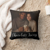 Chocolate Lovers Couple Established Photo Gift クッション (ブランケット)