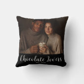 Chocolate Lovers Couple Established Photo Gift クッション (裏面)