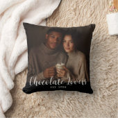 Chocolate Lovers Couple Established Photo Gift クッション (ブランケット)