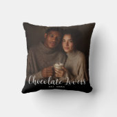 Chocolate Lovers Couple Established Photo Gift クッション (裏面)
