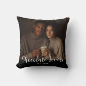 Chocolate Lovers Couple Established Photo Gift クッション (正面)