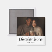 Chocolate Lovers Couple Established Photo Gift マグネット (正面/裏面)