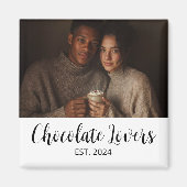 Chocolate Lovers Couple Established Photo Gift マグネット (正面)