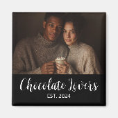 Chocolate Lovers Couple Established Photo Gift マグネット (正面)
