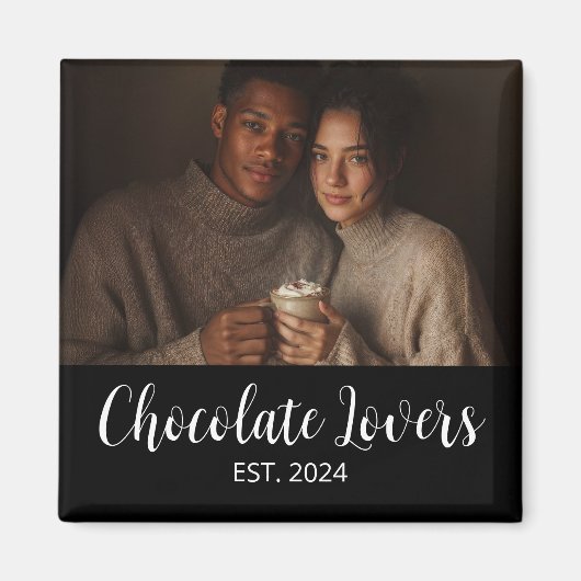 Chocolate Lovers Couple Established Photo Gift マグネット (正面)