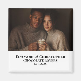 Chocolate Lovers Couple Established Photo Gift マグネット