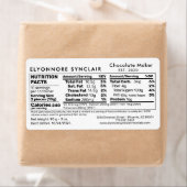 Chocolate Maker Nutrition Facts Packaging ラベル (インサイチュ)