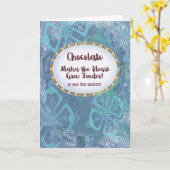 Chocolate Makes the Heart Grow Fonder Missing You カード (黄色い花)