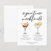 Chocolate Martini Lemon Drop Dessert Mocktail Menu (正面/裏面)