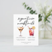 Chocolate Martini Shirley Temple Mocktails Menu (スタンド正面)