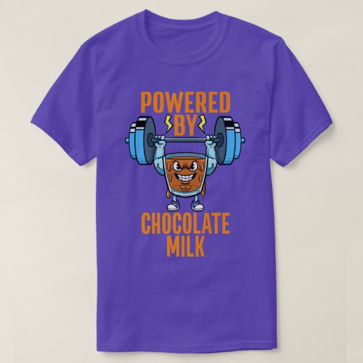 Chocolate Milを搭載したジムトレーニング重量挙げ Tシャツ (デザイン正面)