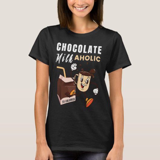 Chocolate Milk Aholic Food Eater Graphic Tシャツ (正面)
