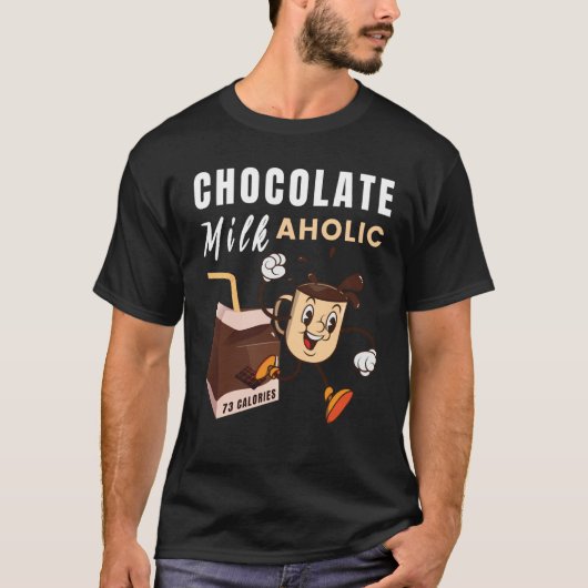 Chocolate Milk Aholic Food Eater Graphic Tシャツ (正面)