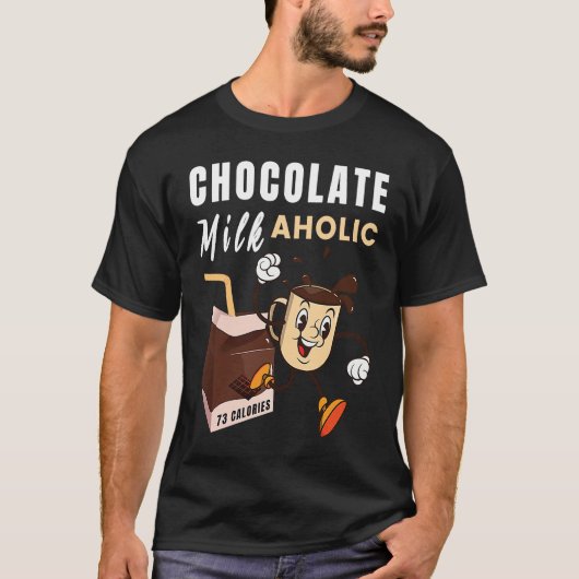Chocolate Milk Aholic Food Eater Graphic Tシャツ (正面)