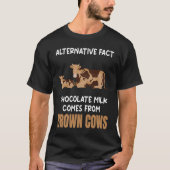Chocolate Milk Comes From Brown Cows Fun Food Grap Tシャツ (正面)