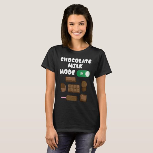 Chocolate Milk Mode On  Food  Eater Graphic Tシャツ (正面フル)
