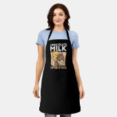 Chocolate Milk Sipping on Bliss – Kawaii Cat Food  エプロン (着用した状態)