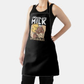 Chocolate Milk Sipping on Bliss – Kawaii Cat Food  エプロン (インサイチュ)