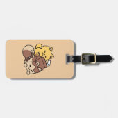 Chocolate Milk Sipping on Bliss – Kawaii Cat Food  ラゲッジタグ (正面横)