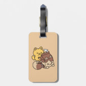 Chocolate Milk Sipping on Bliss – Kawaii Cat Food  ラゲッジタグ (裏面縦)