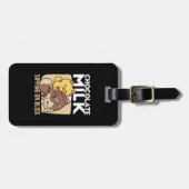 Chocolate Milk Sipping on Bliss – Kawaii Cat Food  ラゲッジタグ (正面横)