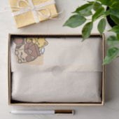 Chocolate Milk Sipping on Bliss – Kawaii Cat Food  薄葉紙 (ギフト)