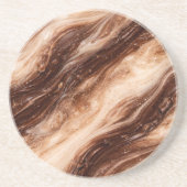 Chocolate Milkshake Marble Texture コースター (正面)