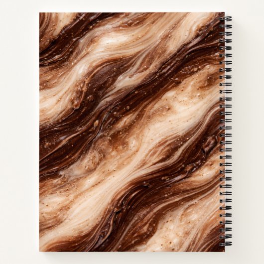 Chocolate Milkshake Marble Texture ノートブック (裏面)