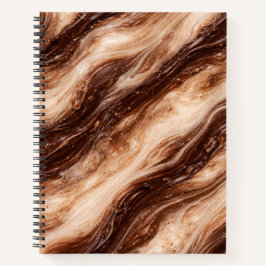 Chocolate Milkshake Marble Texture ノートブック