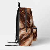 Chocolate Milkshake Marble Texture プリントバックパック (左)