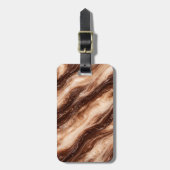 Chocolate Milkshake Marble Texture ラゲッジタグ (正面縦)