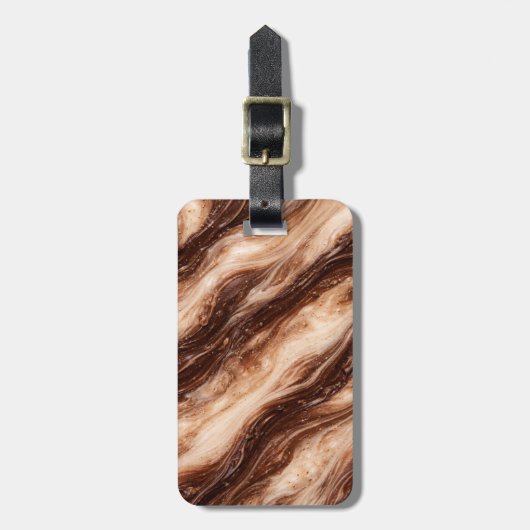 Chocolate Milkshake Marble Texture ラゲッジタグ (正面縦)