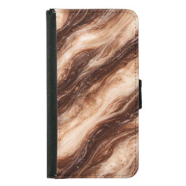 Chocolate Milkshake Marble Texture Galaxy S5 ウォレットケース