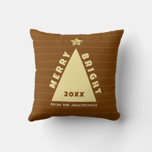 Chocolate Minimalist Christmas Tree クッション (裏面)