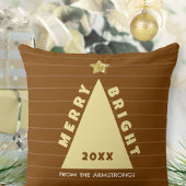 Chocolate Minimalist Christmas Tree クッション