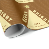 Chocolate Minimalist Christmas Tree Pattern ラッピングペーパー (ロールコーナー)