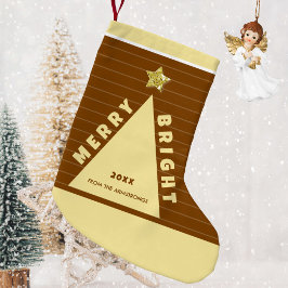 Chocolate Minimalist Christmas Tree Stocking スモールクリスマスストッキング