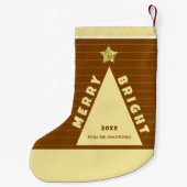 Chocolate Minimalist Christmas Tree Stocking スモールクリスマスストッキング (裏面)
