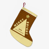 Chocolate Minimalist Christmas Tree Stocking スモールクリスマスストッキング (正面 (吊り時))