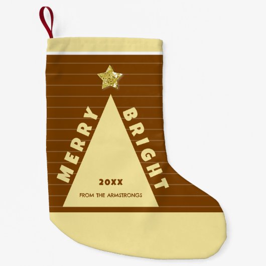 Chocolate Minimalist Christmas Tree Stocking スモールクリスマスストッキング (正面)