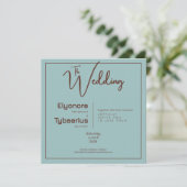 Chocolate Mood Minimal Wedding Invitation カード (スタンド正面)
