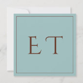 Chocolate Mood Minimal Wedding Invitation カード (裏面)