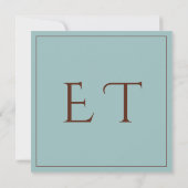 Chocolate Mood Minimal Wedding RSVP カード (裏面)