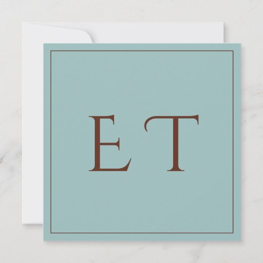 Chocolate Mood Minimal Wedding RSVP カード (裏面)