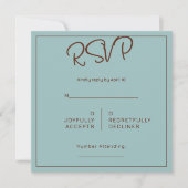Chocolate Mood Minimal Wedding RSVP カード (正面)