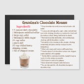Chocolate Mousse Recipe Magnetic Card (正面/裏面)